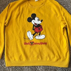 Disney Mickey Mouse Yellow Crewneck Sweater